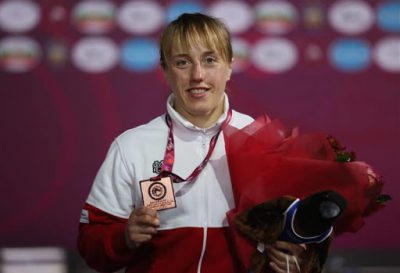 Katarzyna Krawczyk z medalem ME Kaspijsk, Rosja 2018