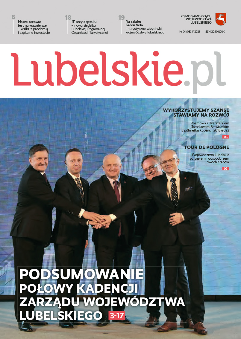 Okładka Lubelskie.pl - Członkowie Zarządu Województwa Lubelskiego pozujący do zdjęcia.