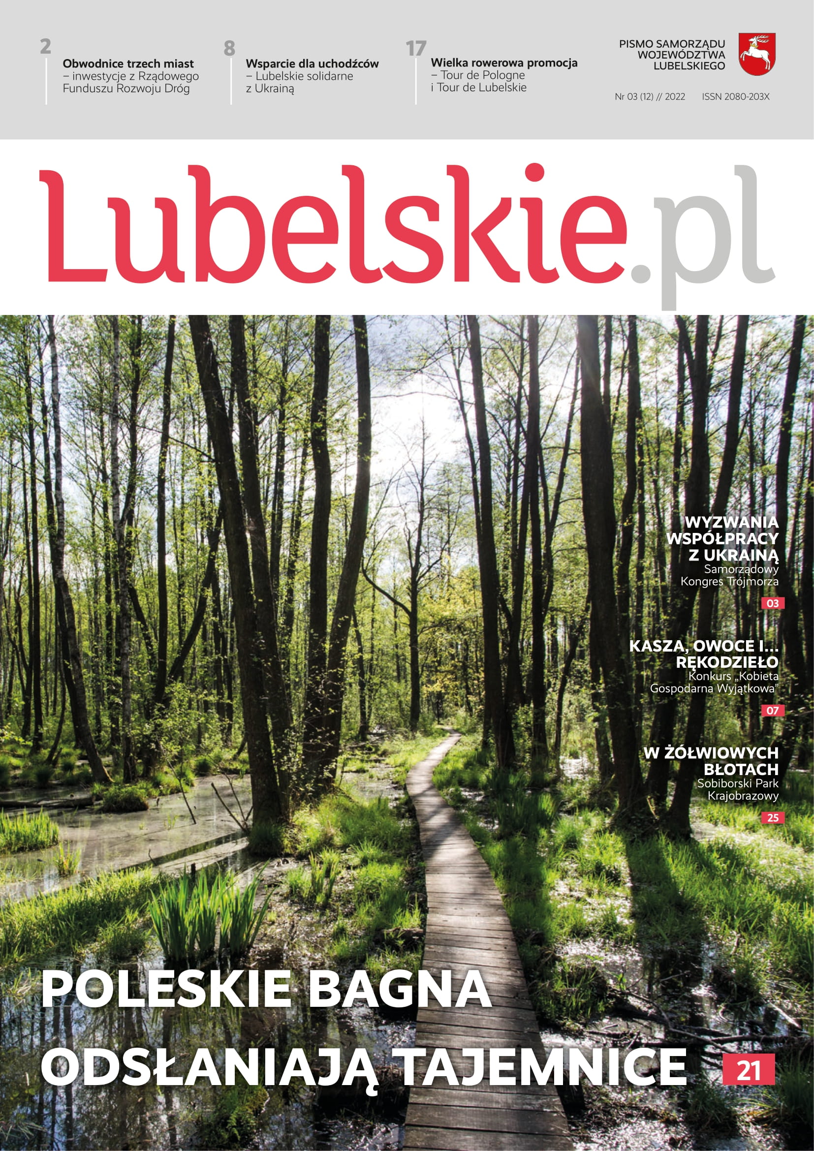 Okładka magazynu Lubelkie.pl przedstawiająca ścieżkę edukacyjna w Poleskim Parku Narodowym