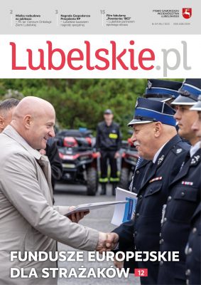 Marszałek Województwa Lubelskiego wita się z uczestnikami wydarzenia