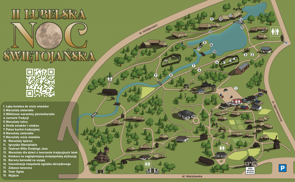 Mapa miejsca do wydarzenia II lubelska Noc Świętojańska
